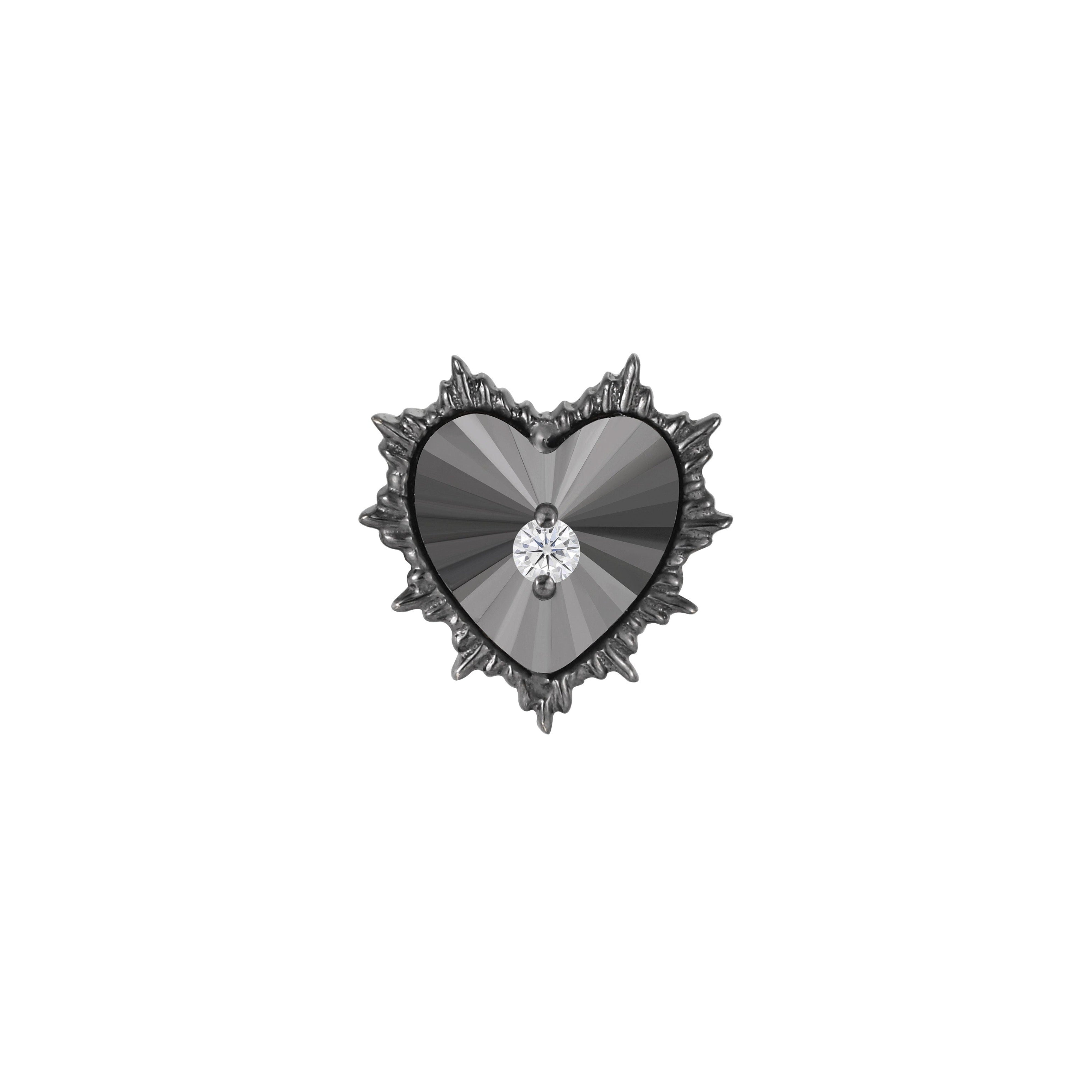 Bad Romance - CZ + Rhodium - Threadless End