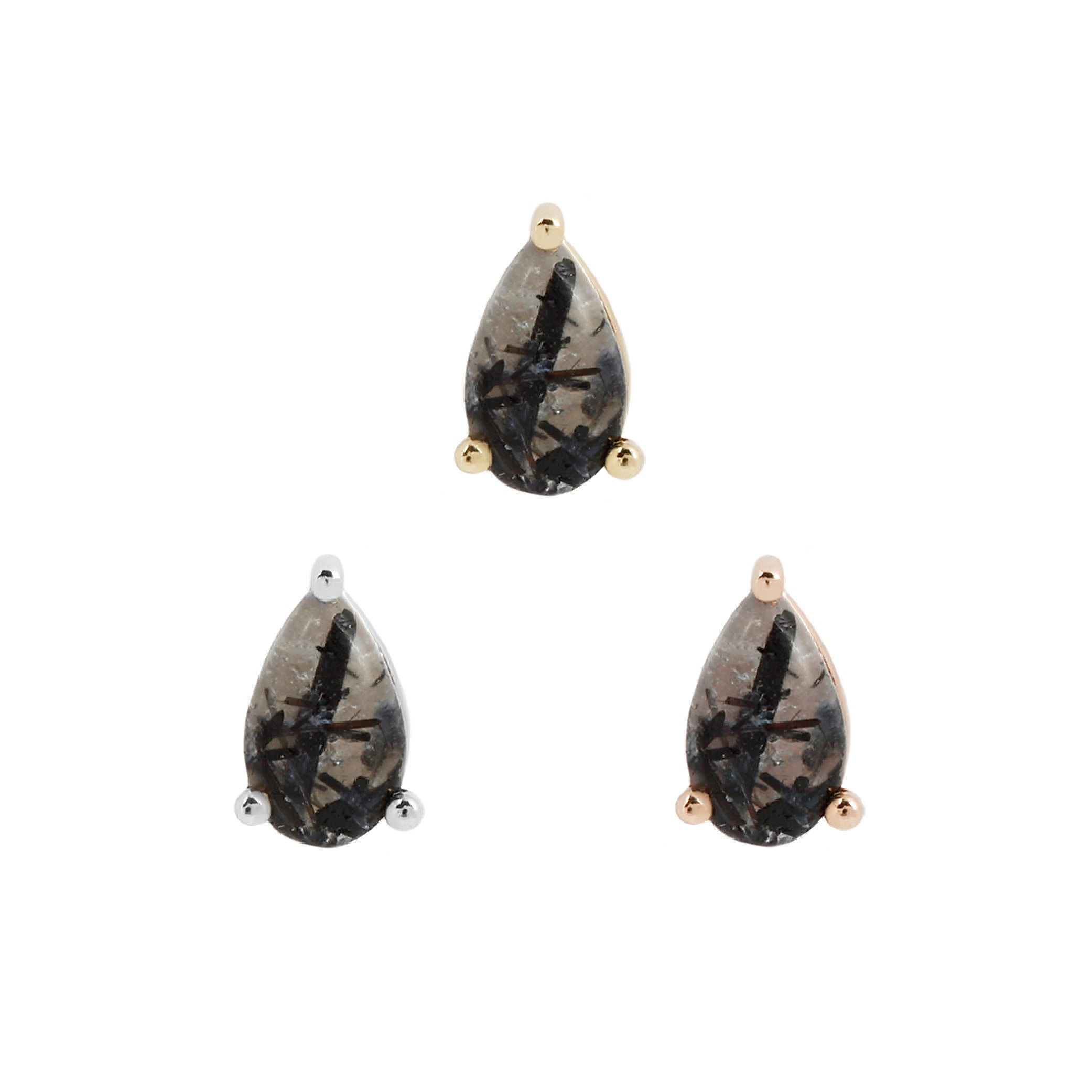 Tourmalated Quartz Pear - Threadless End