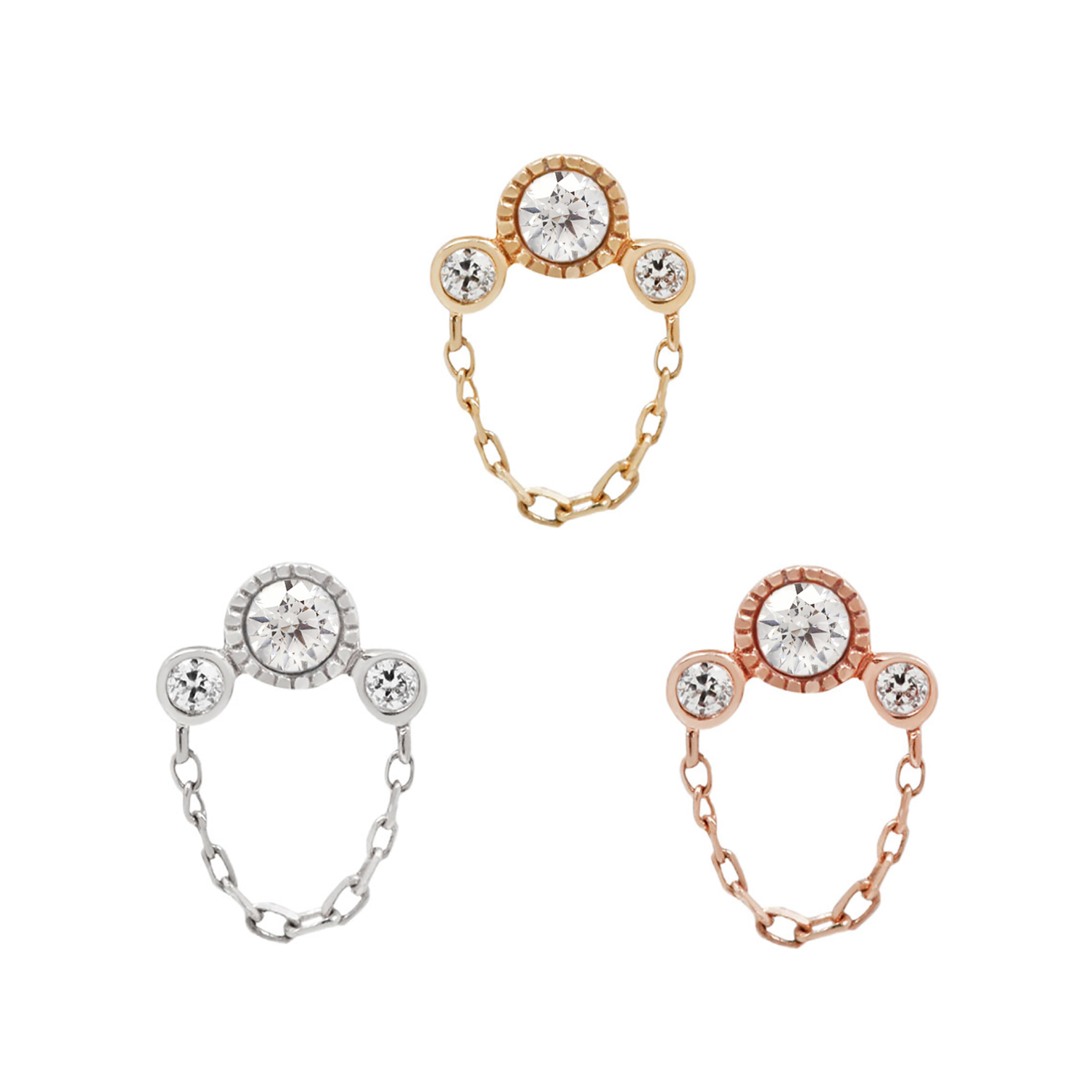 Halston - Genuine Diamond + Chain - Threadless End