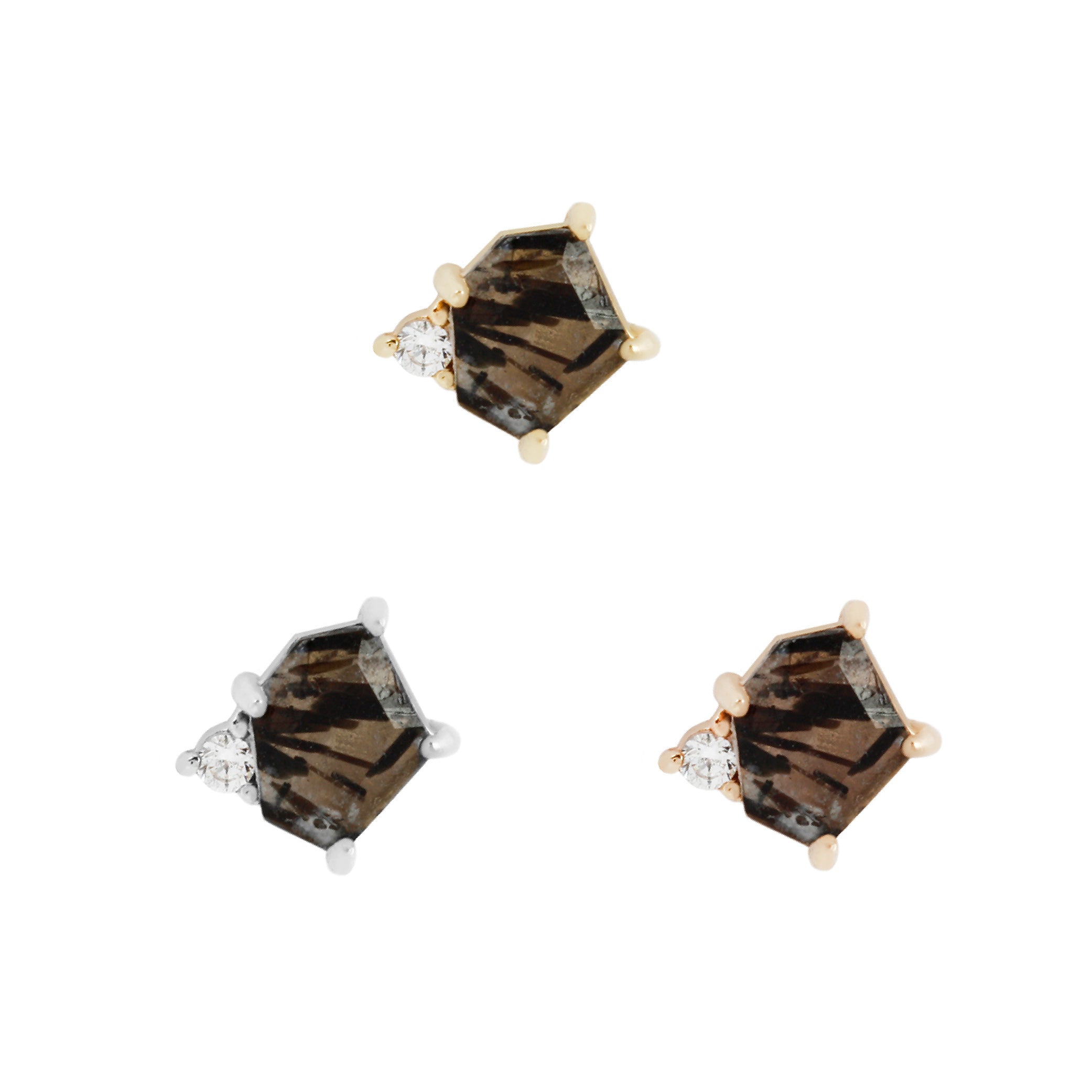 Elicit - Tourmalated Quartz + CZ - Threadless End