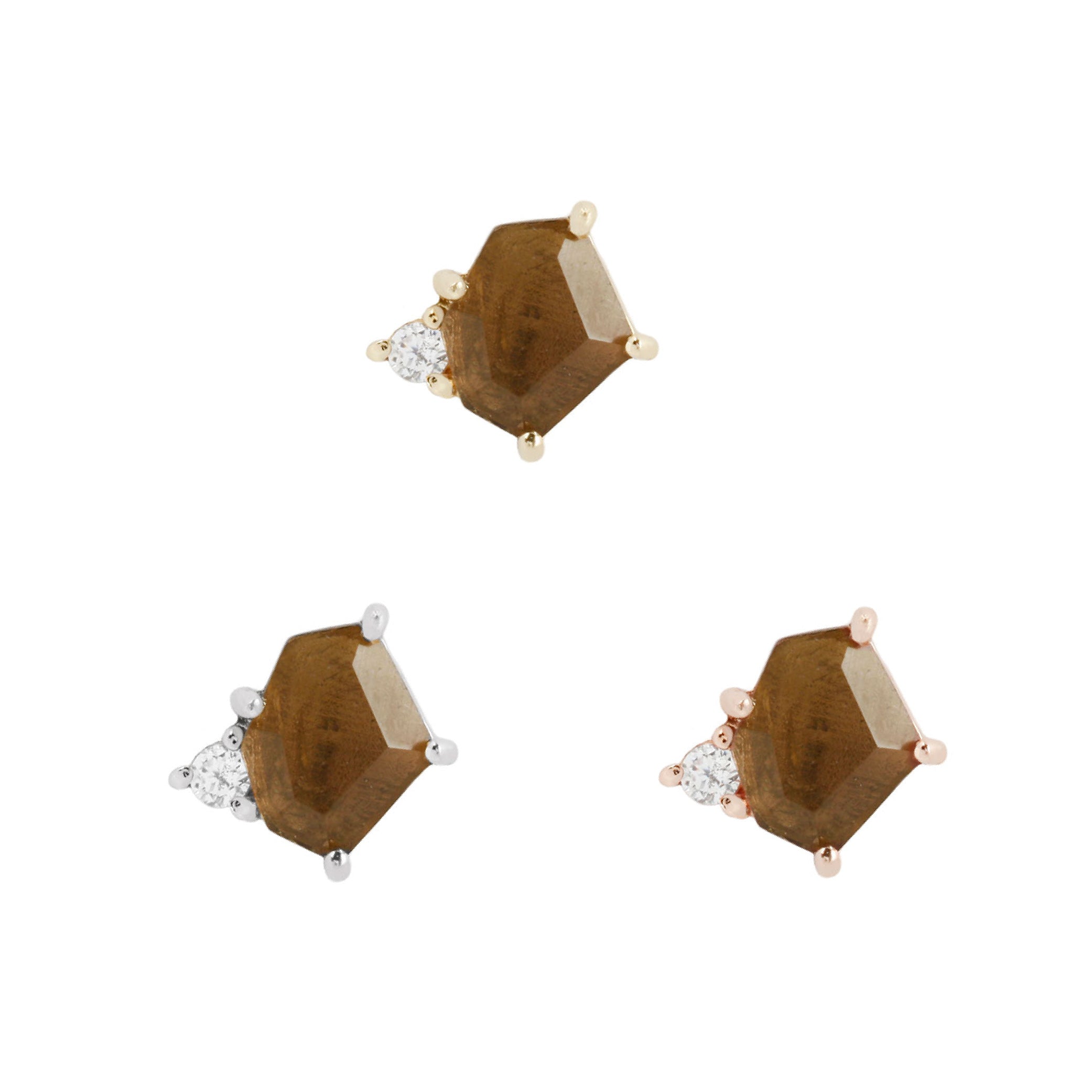 Elicit - Smoky Quartz + CZ - Threadless End