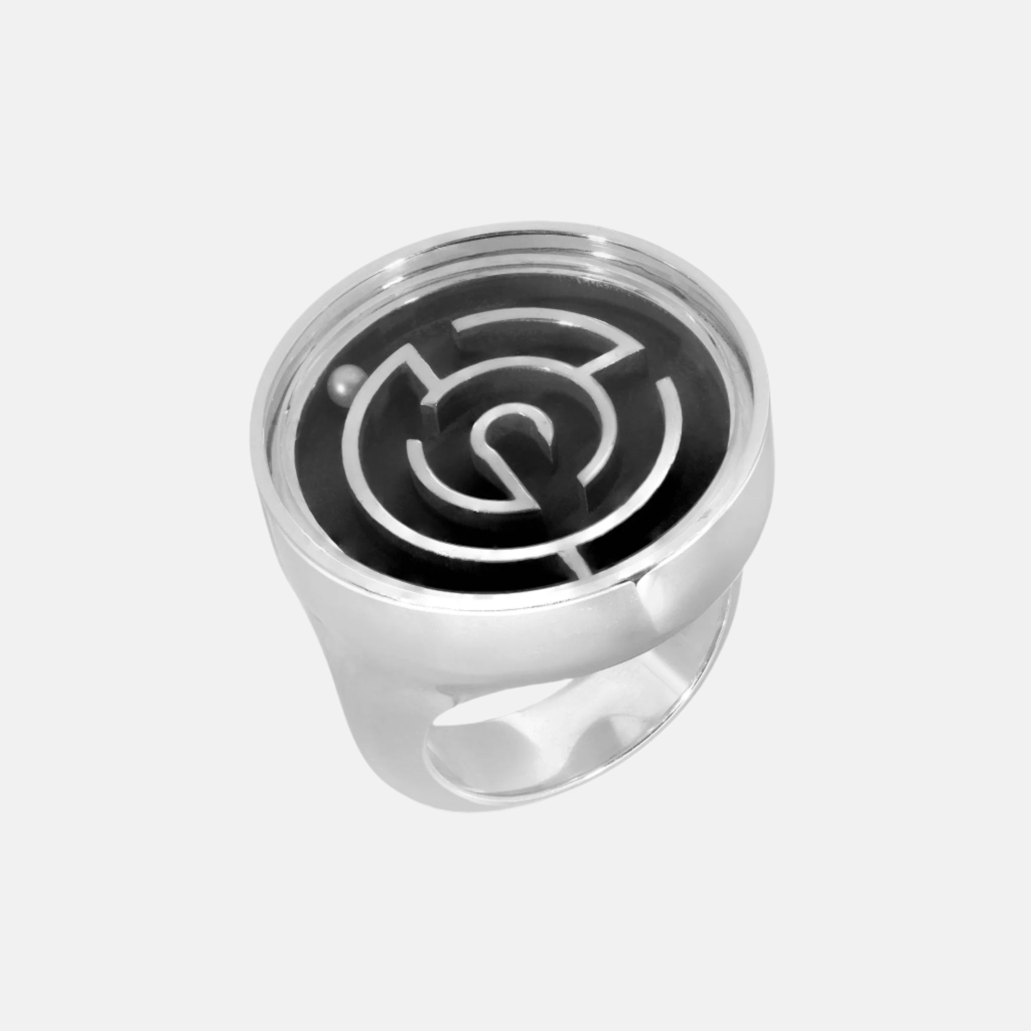 Chubby Maze Ring, Silver