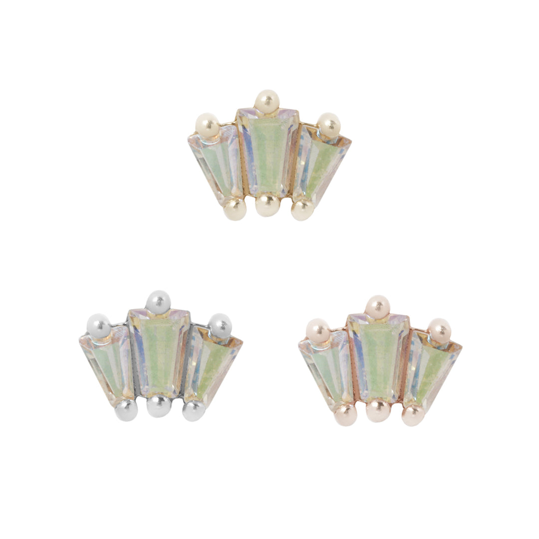 Gemma Trois Small - Mercury Mist Topaz - Threadless End