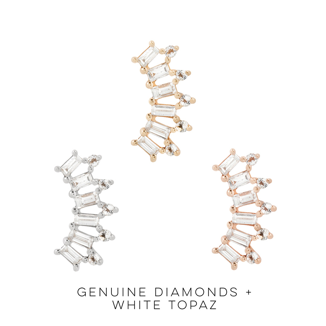 GSTQ - Genuine Diamond + Topaz Threadless End