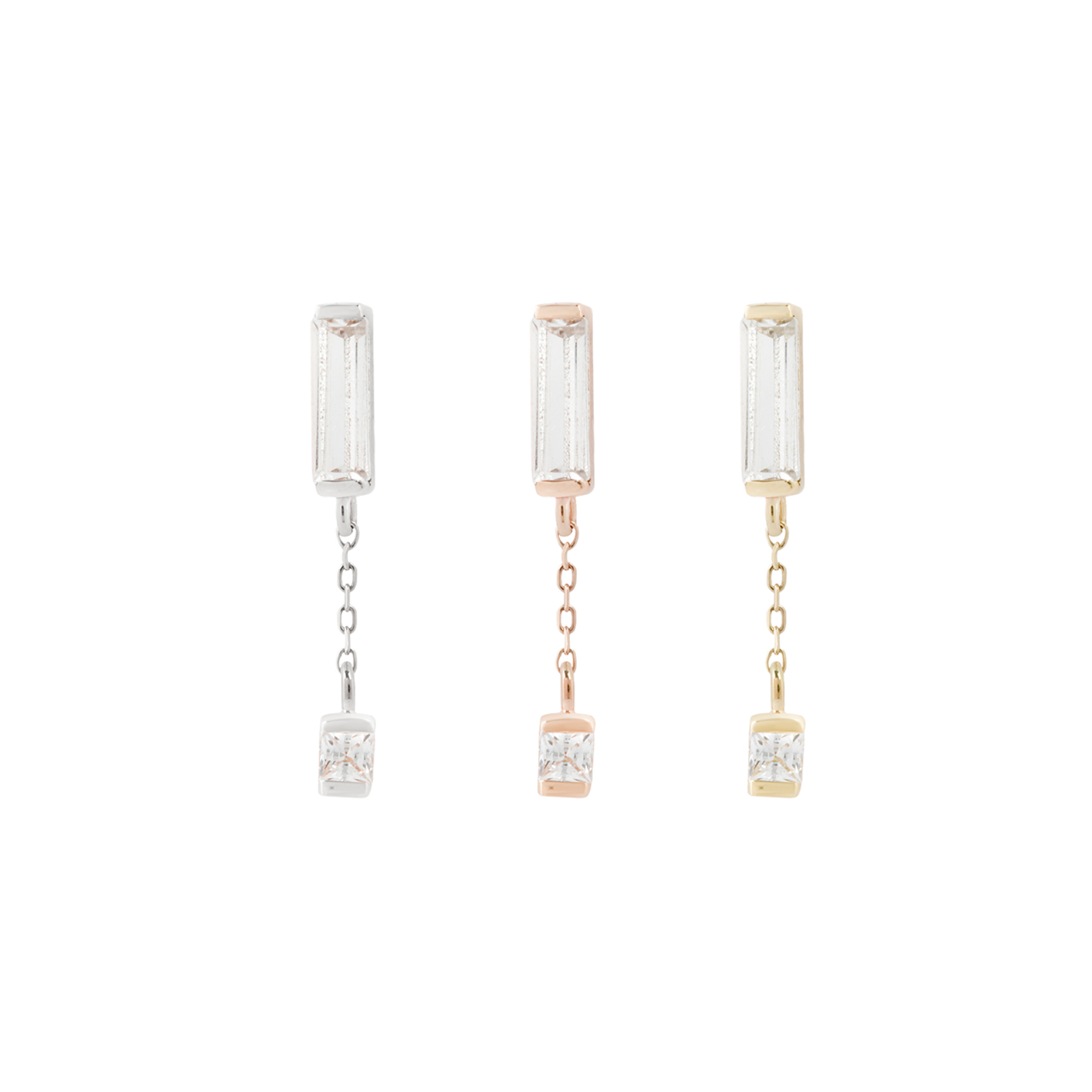 Jaxon - CZ - Threadless End with Dangle
