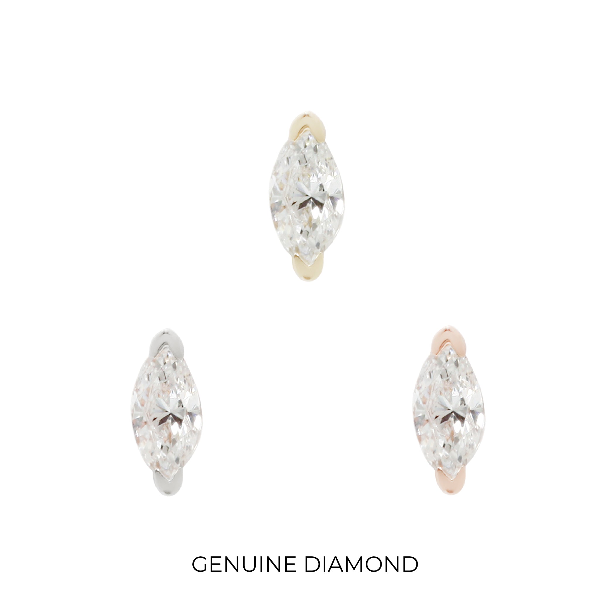 Zuri Marquise Genuine Diamond - Threadless End