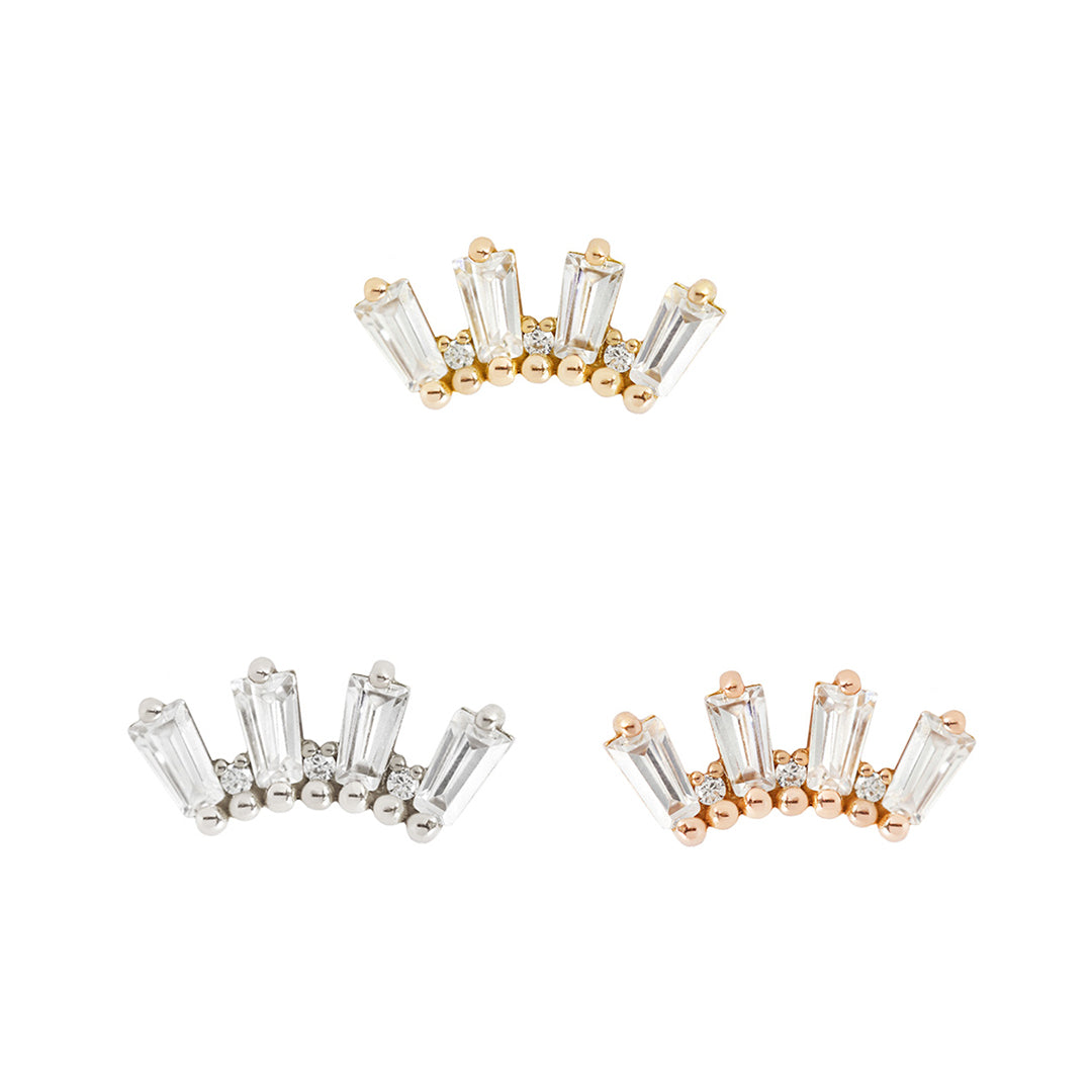 Crown Jewels - CZ - Threadless End