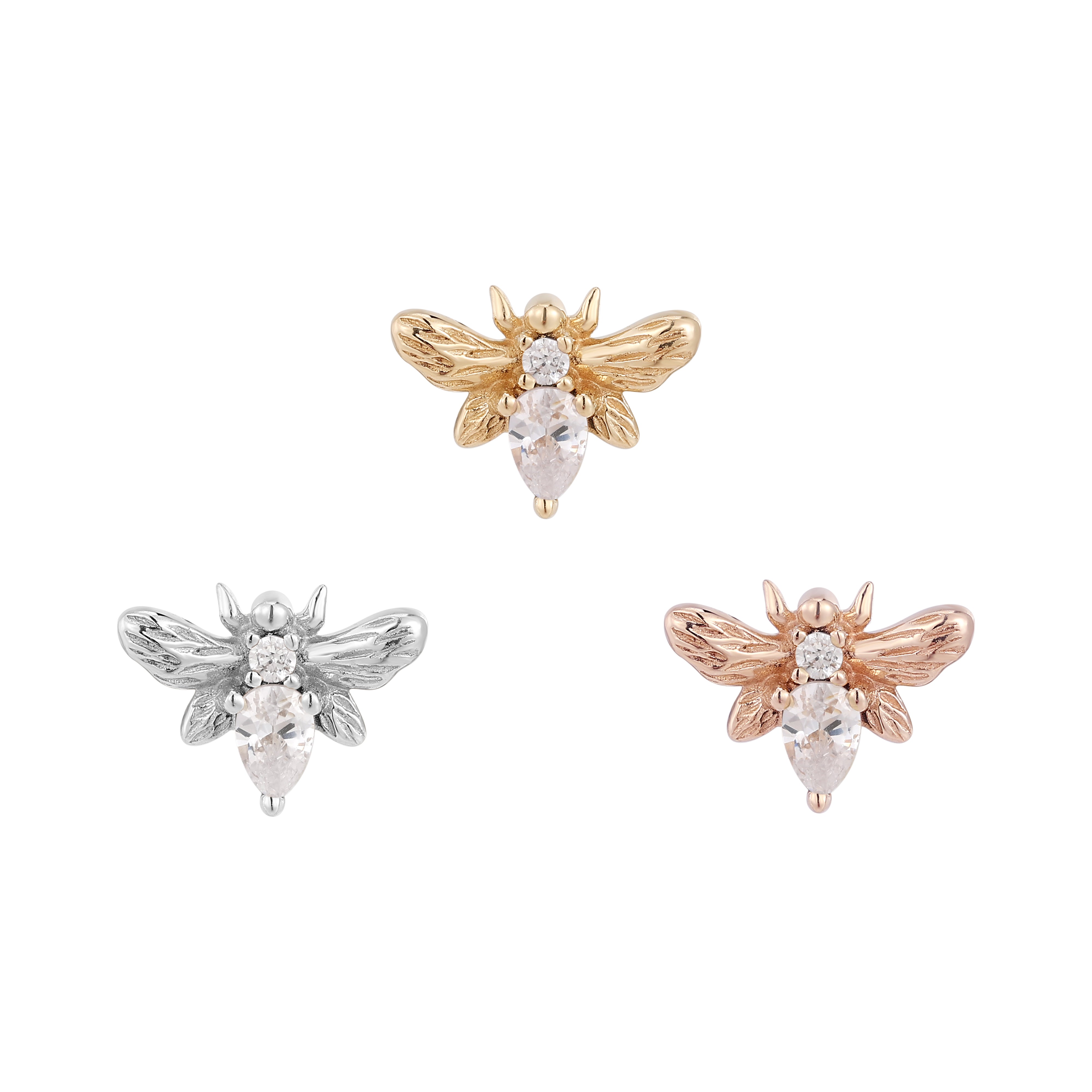 Bee Chic - CZ - Threadless End
